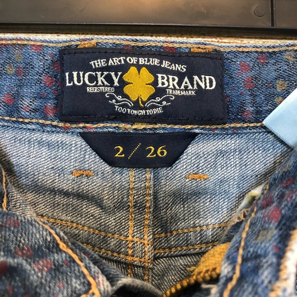 Lucky Brand Riley Blue Jean Short Wild Flower - Picture 3 of 5